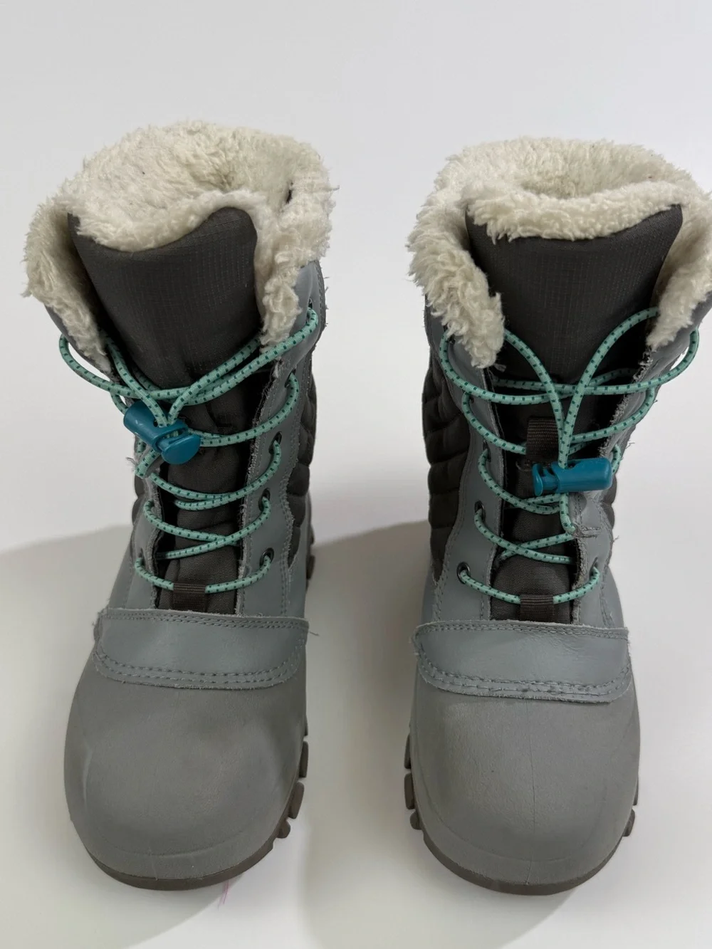 All In Motion Girls’ Snow Winter Boots Size 2- GUC- thermolite- faux fur lined
